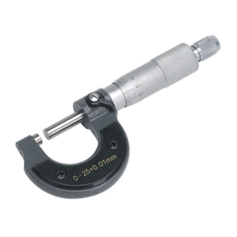 0 25mm External Micrometer Ak9630m Lifetime Warranty Sealey