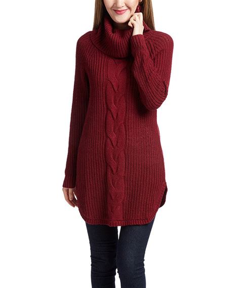 Look At This Burgundy Panel Cowl Neck Sweater Plus On Zulily Today