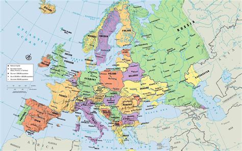 Drucke die leere karte von europa aus und beschrifte die länder. Lernübungen für kinder zu drucken. Weltkarten 5 ...