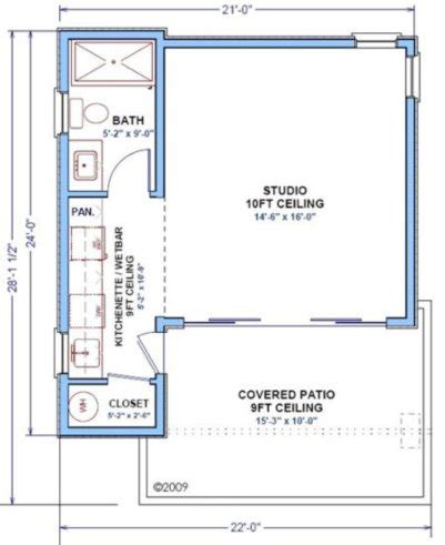 Plano De Monoambiente Moderno Planos De Casas Gratis