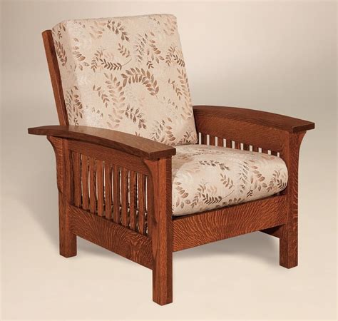 Amish Handcrafted Mission Craftsman Accent Chair Empire Upholstered
