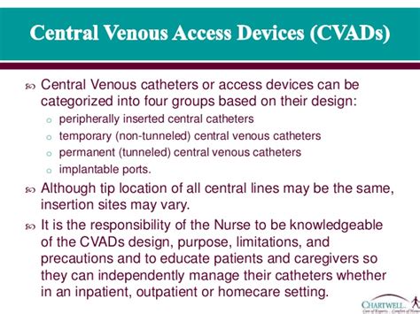 Central Venous Access Device Types Slidesharedocs