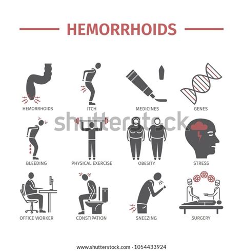 Hemorrhoids Icon Infographics Vector Signs Web Stock Vector Royalty Free Shutterstock