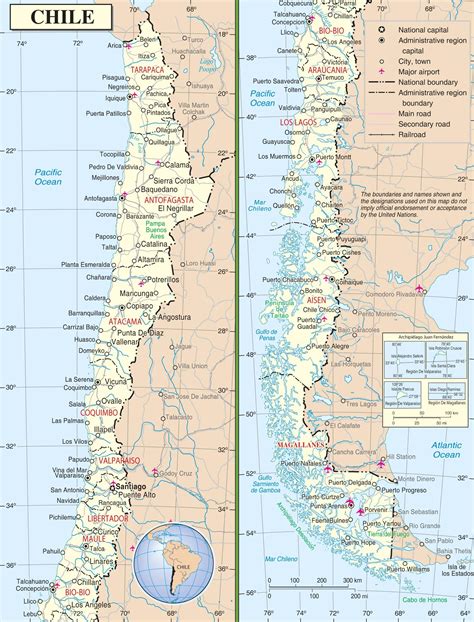 Map Of Chile Map De Chile South America Americas