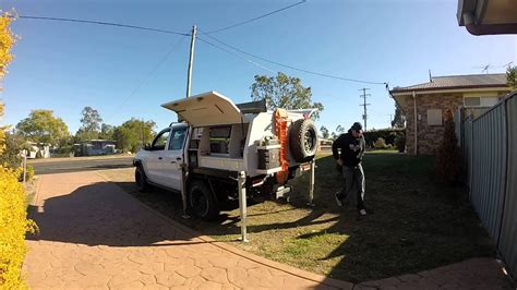 How to put up and take down a 10 x 10 canopy tent by yourself. Volkswagen Amarok Custom Slide on Canopy Set up - YouTube