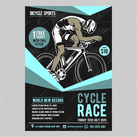 Premium Vector Cycling Race Vintage Retro Poster Brochure Template