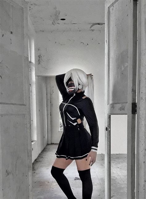 Tokyo Ghoul Cosplay Costume Women Ken Kaneki Anime Cosplay Halloween Costumes Tops Skirt