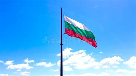 4k Footage Of Bulgarian National Flag Waving Stock Photo Image Of