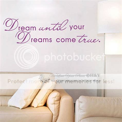 dream until your dreams come true wall art quote removable stickers vinyl decals ebay