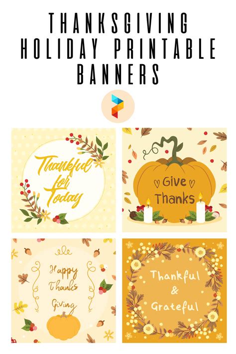 10 Best Thanksgiving Holiday Printable Banners