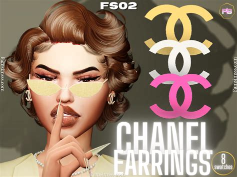 Chanel Earrings Fs02 Sims 4 Piercings Sims 4 Tattoos Sims 4 Body Mods