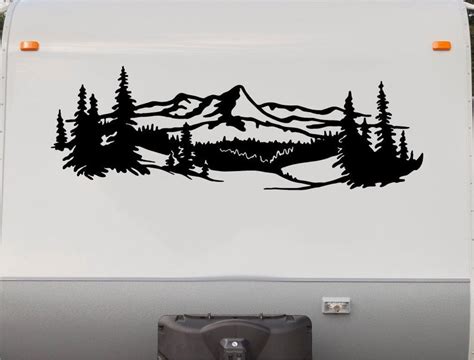 Lake Trees Mountains Rv Camper Decal Sticker Graphic Custom Etsy Rv