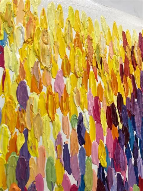 Large Original Abstract Oil Painting Colorful Acrylic Canvas Etsy