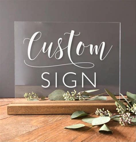 Acrylic Wedding Sign Custom Acrylic Wedding Sign Custom Wedding