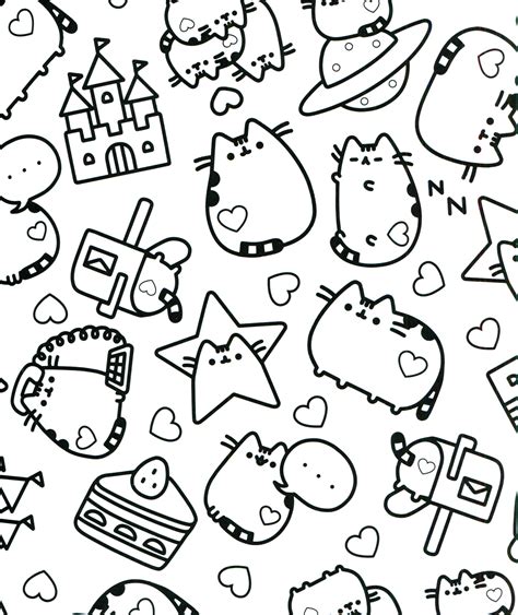 Pusheen Coloring Book Pusheen Pusheen the Cat | Pusheen coloring pages