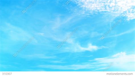 Fullhd 3d Bright Blue Sky Animation With Perfectly Moving Cirrus Stock