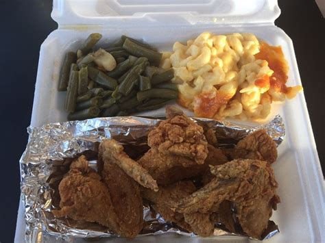 Fried Chicken Wings Green Beans Mac And Cheese Yelp