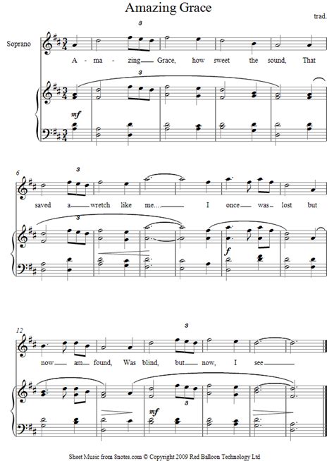 If you need a pdf reader click here. Amazing Grace sheet music for Voice - 8notes.com