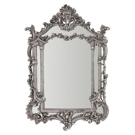 Buy Large Silver Rectangular Antique Wall Mirror From Fusion Living