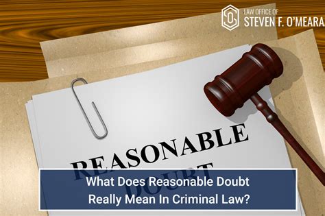 What Does Reasonable Doubt Really Mean In Criminal Law