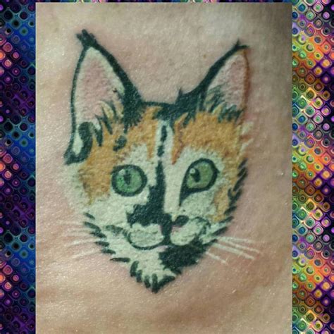 Calico Cat Head Tattoo By Stef Aka Keki Tattoonow