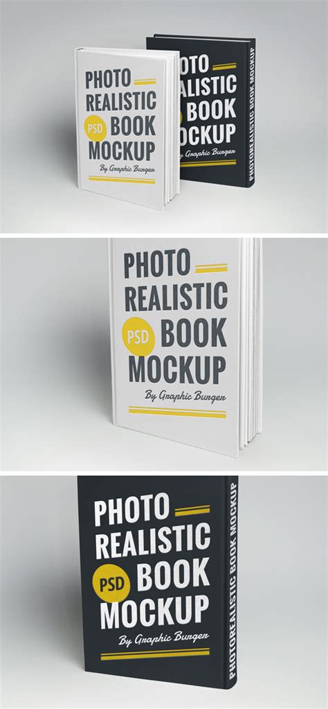 hardcover book mockup graphicburger