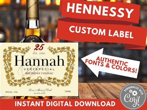 41 Hennessy Label Template