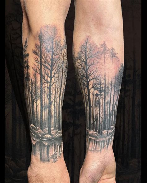 30 Outstanding Forest Tattoo Design Ideas 2023 Black And White