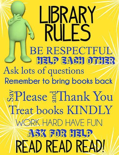 Libraryrules Middle School Libraries Library Rules High School Library