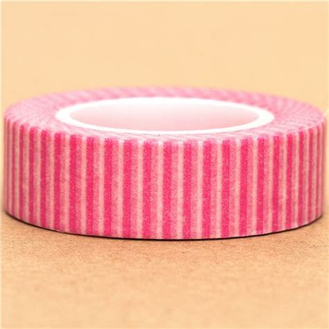 White Washi Masking Tape Deco Tape Pink Stripes Washi Masking Tapes