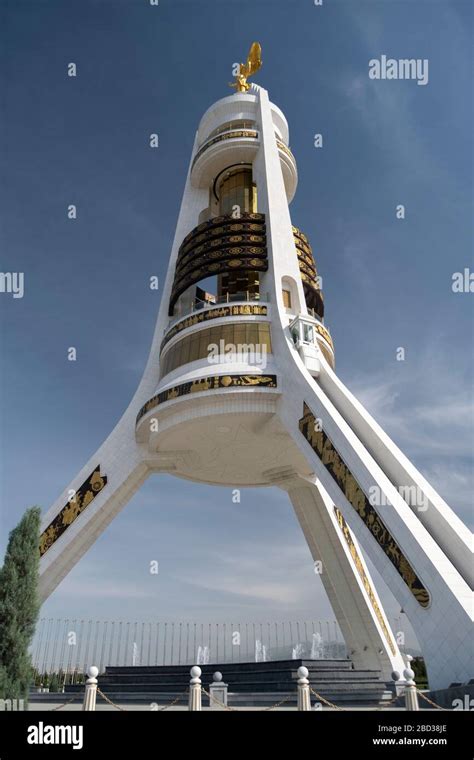Monument Of Neutrality In Ashgabat Turkmenistan Stock Photo Alamy