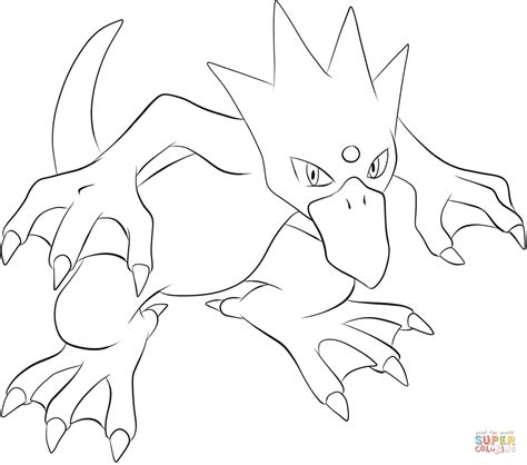 Golduck Coloring Page Free Printable Coloring Pages