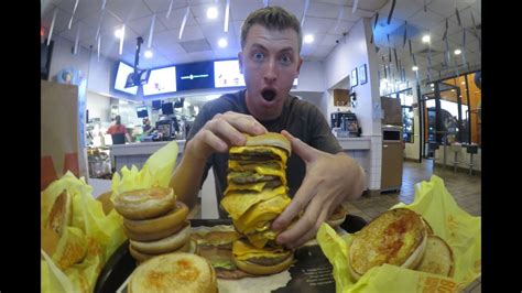 Mcdonalds 20 Cheeseburger Challenge 6100 Calories Youtube