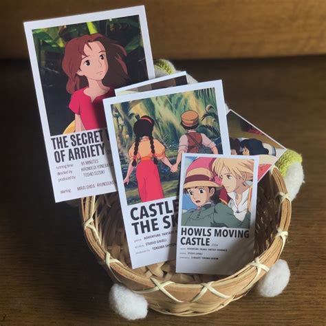 Minimalist Anime Postcards Studio Ghibli Shopee Philippines