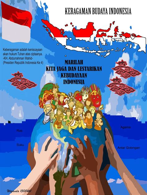 Seperti di indonesia, beragam budaya dari pelosok negeri, tidak terlepas dari sejarah perkembangan islam. Poster Pelestarian Budaya Indonesia