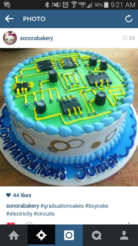 Get inspired by these amazing cake logos created by professional designers. Jr. Graduation Cake for Electrical Engineering | Cake, Engineering cake, Graduation cakes