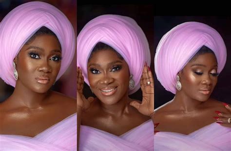 mercy johnson dazzles in pink as she clocks 38 photos nigerian wedding