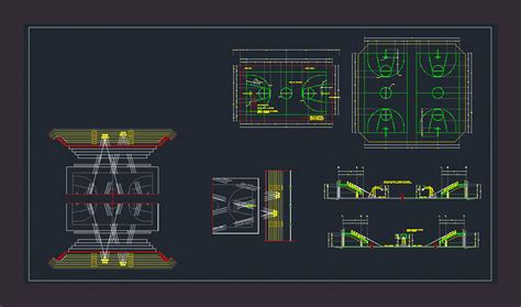 Basketball Court Dwg Block For Autocad • Designs Cad