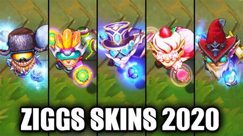 All Ziggs Skins Spotlight 2020 League Of Legends Youtube