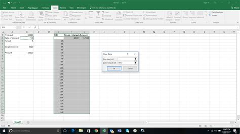 Sundars Blog One Way Data Table Excel