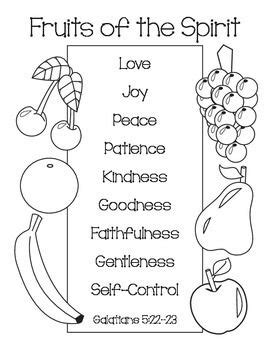Collection of fruits of the spirit coloring page (34) fruit color pages on faithfulness fruit of the spirit coloring Fruits of the Spirit Coloring Page | Bible lessons for ...