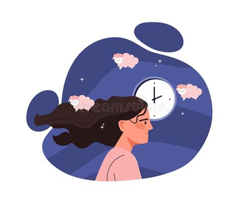 Insomnia And Sleep Disorders Concept Stock Vector Illustration Of