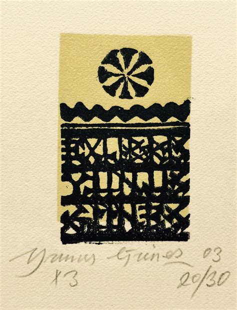 Ex Libris Yunus Güneş Ex Libris Hand Carved Carving Supplies Print