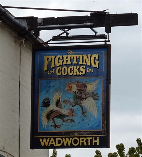 Sign For The Fighting Cocks © Jthomas Geograph Britain And Ireland