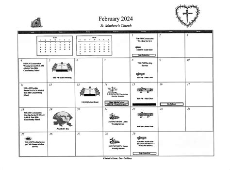 St Matthew Lutheran Church And School Calendars