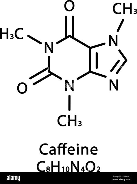 Caffeine Molecular Structure Caffeine Skeletal Chemical Formula