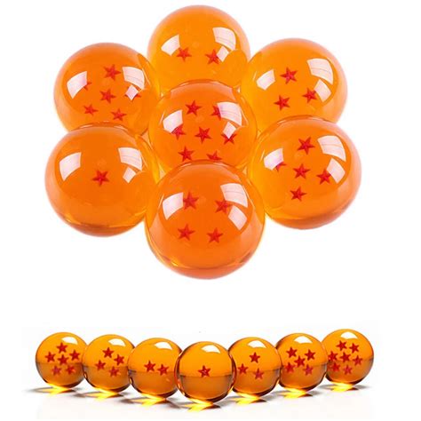 7pcs Set 3 5cm 4 2cm 7 6cm Dragon Ball Z 7 Stars Crystal Balls Dragonball Ball Complete Set New