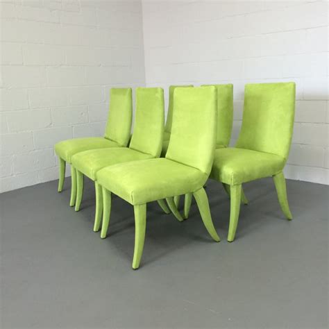Your can even mix and match your chair legs to get the exact look you want and all at a very reasonable price. Mid Century Lime Dining Chairs - Set of 6 | Chairish