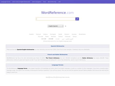 Wordreference.com - English to French, Italian, German & Spanish ...