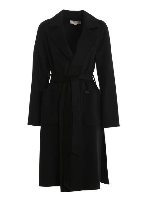 Michael Kors Wool Blend Wrap Coat Knee Length Coats G M